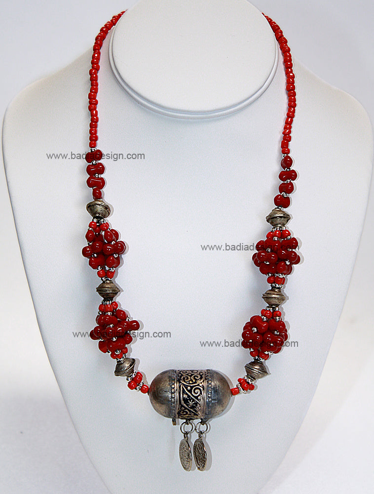 Moroccan Gemstone Necklace - J018