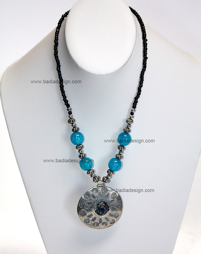 Moroccan Turquoise Gemstone Necklace - J027