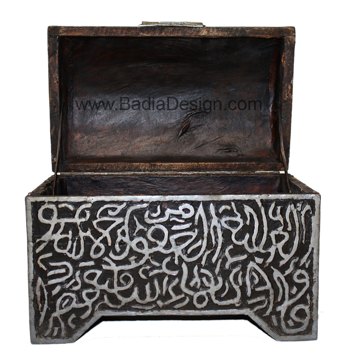 Engraved Vintage Metal Jewelry Box
