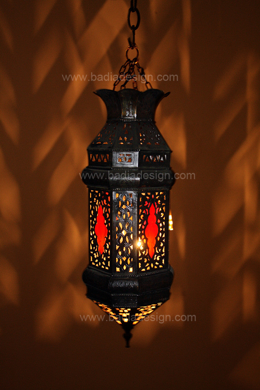 Red Color Glass Lantern