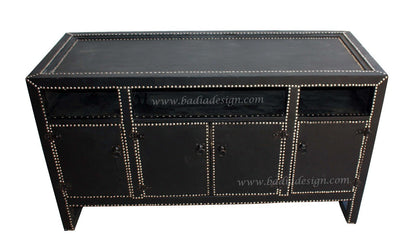 Premium Leather Studded Moroccan Cabinet
