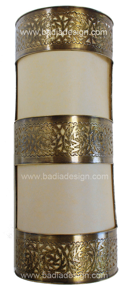 Cylinder Shaped Brass Wall Sconce