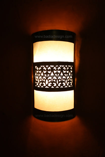 Cylinder Shaped Brass Wall Sconce