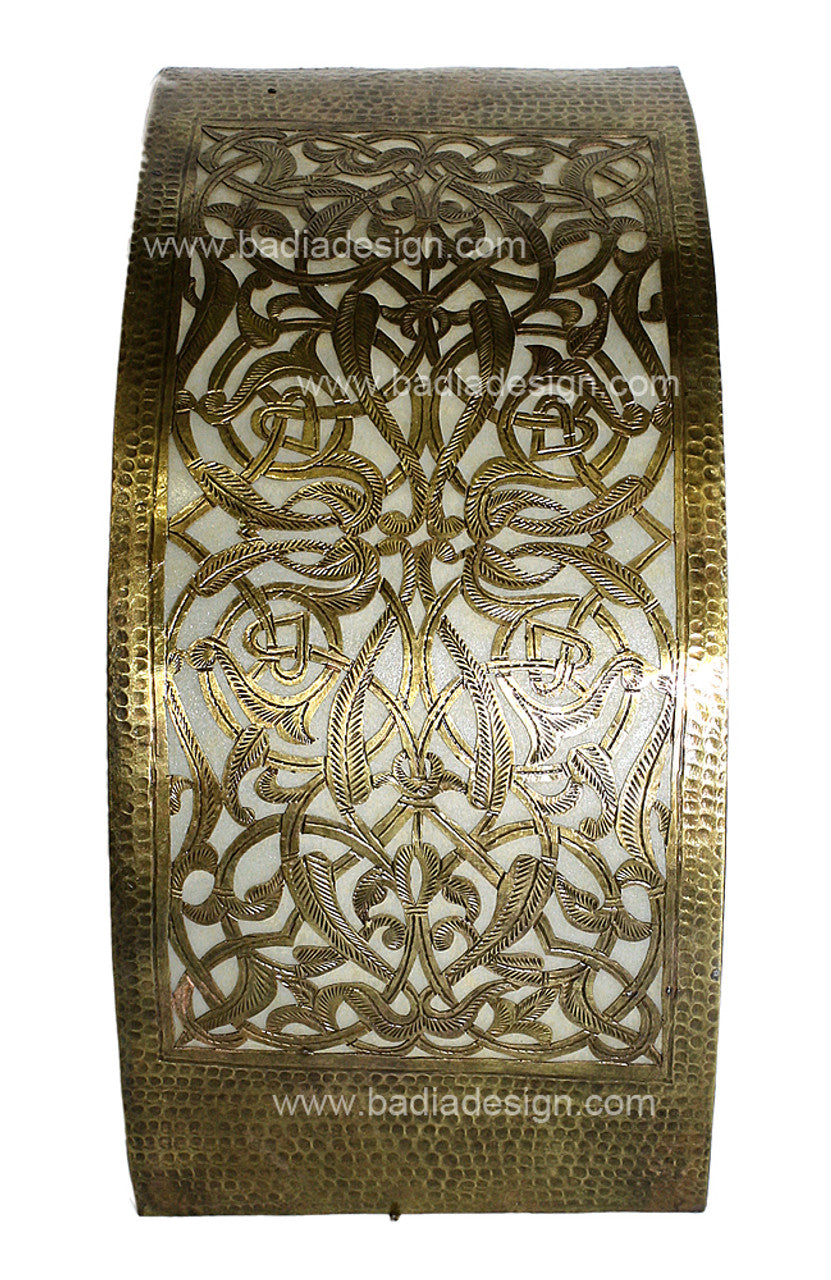 Half Moon Shaped Brass Wall Sconce