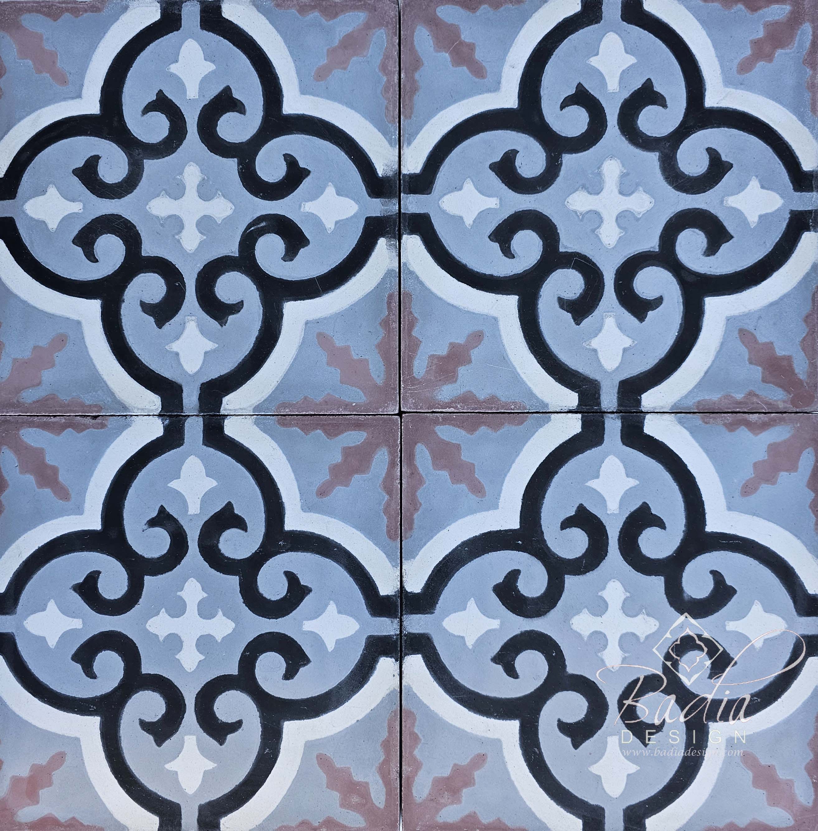 Moroccan Multi-Color Cement Floor Tile - CT120