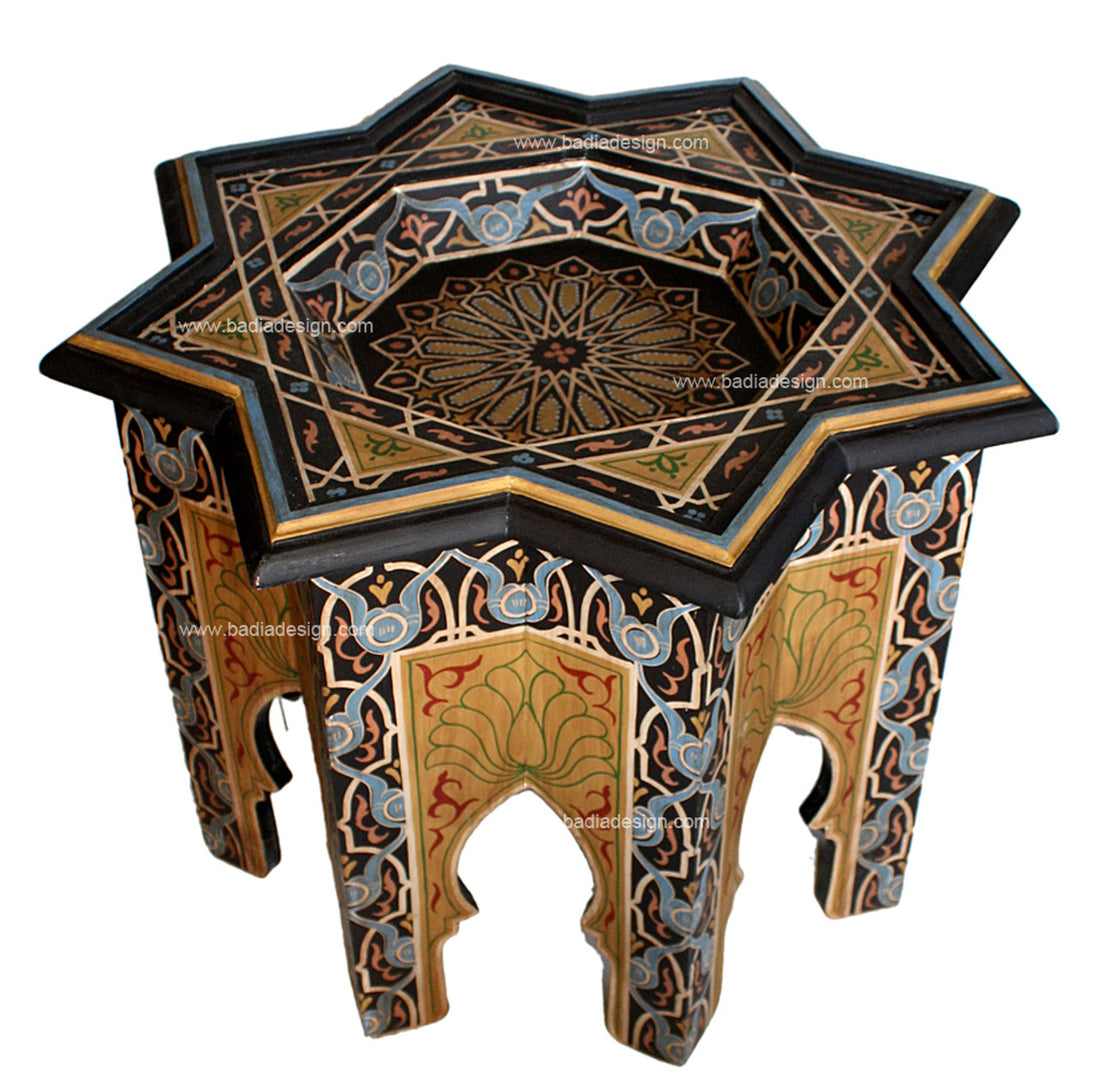 Hand Painted Star Side Table