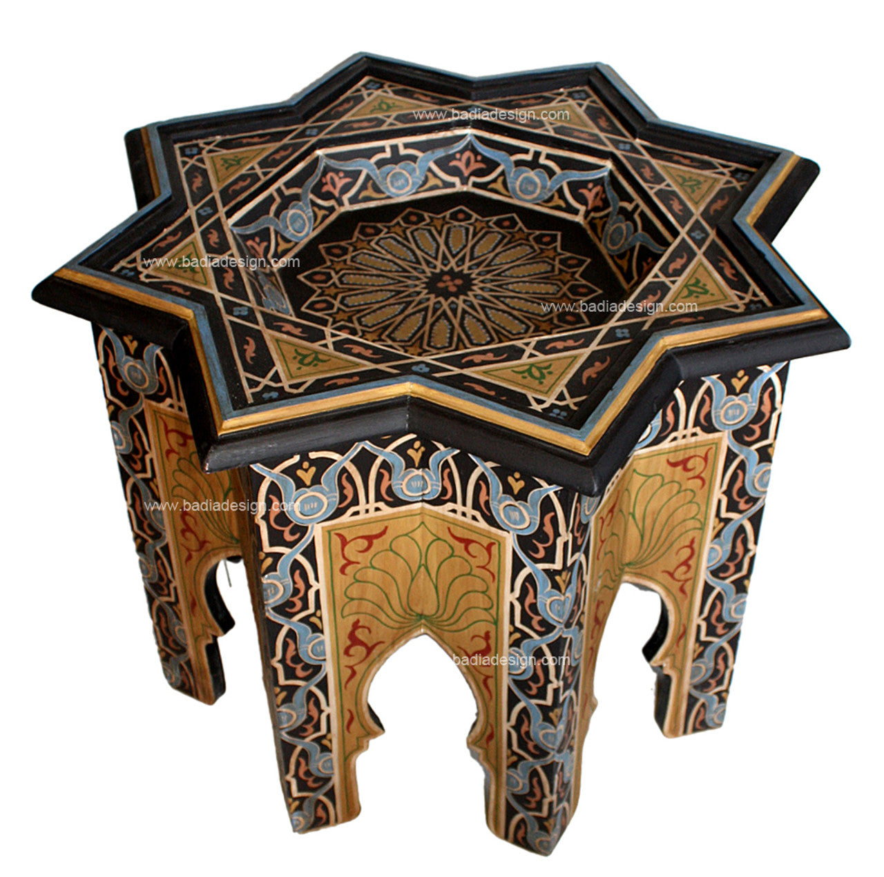 Hand Painted Star Side Table