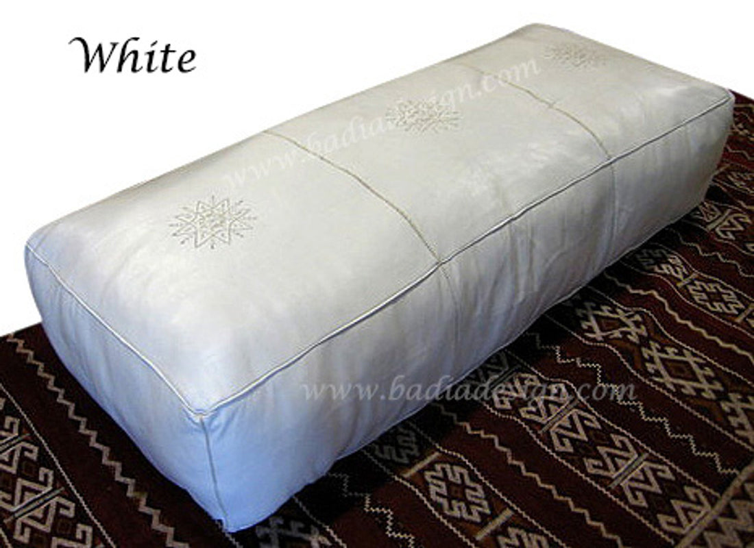 Moroccan Rectangular Premium Leather Ottoman