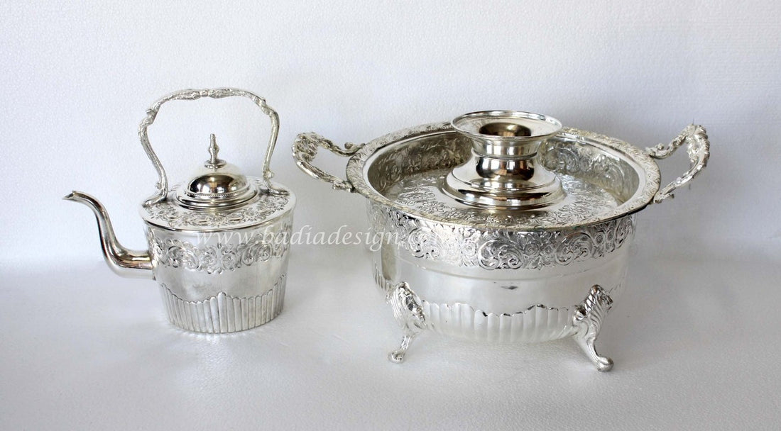 Moroccan Silver Plated Hand Washing Basin