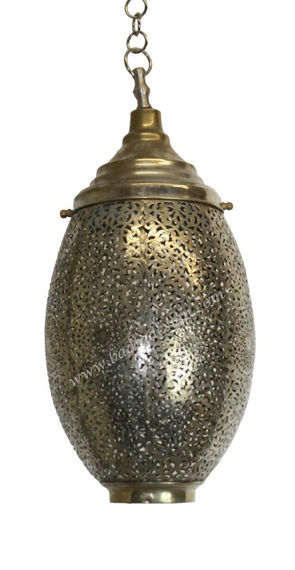 Hanging Lantern with White Glass Bottom