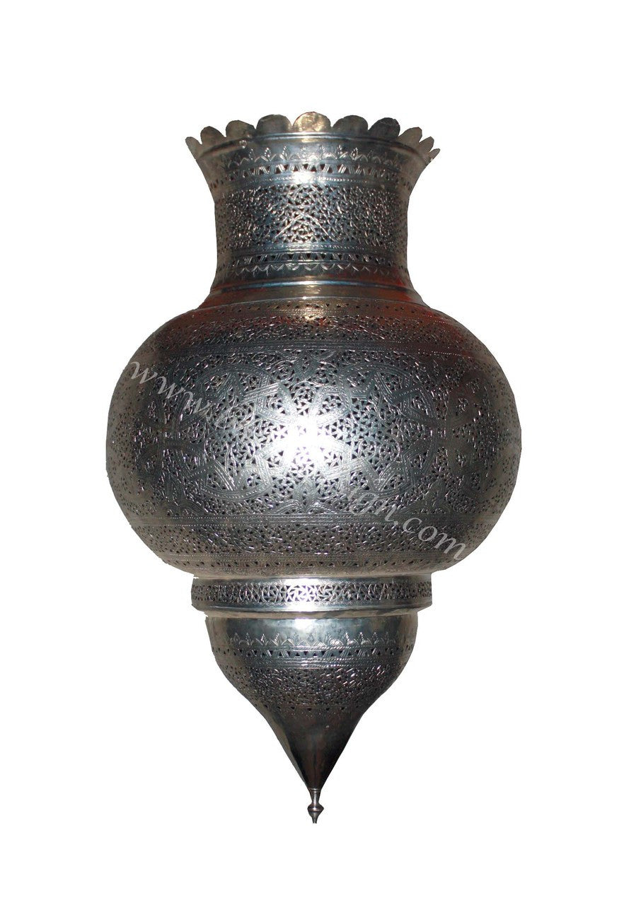 Large Hand Designed Silver Nickel Chandelier