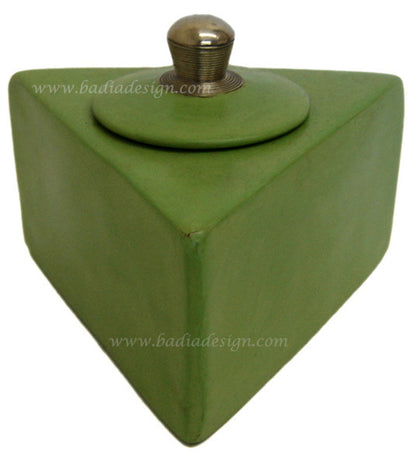 Moroccan Tadelakt Triangular Ceramic Box