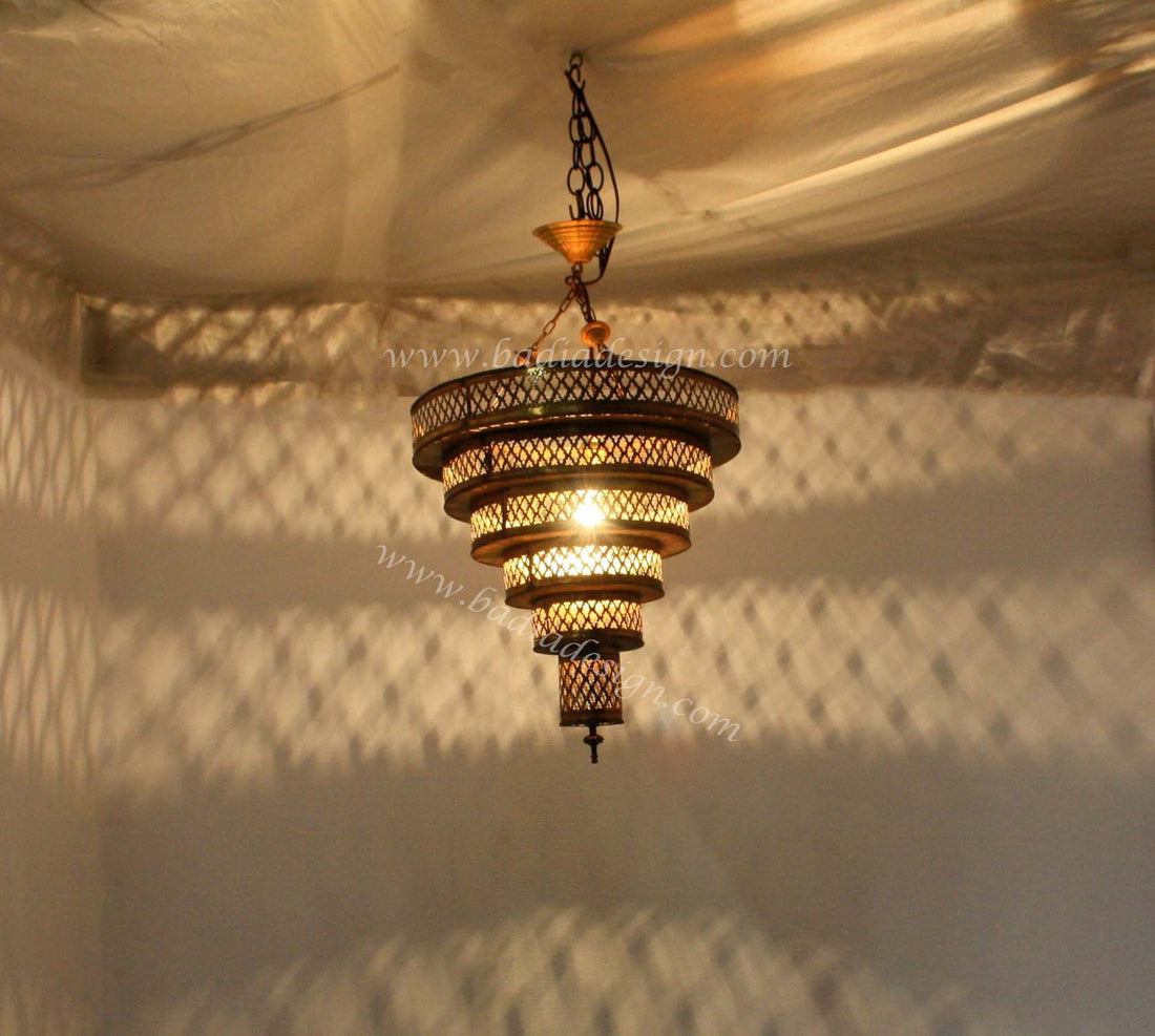 Wedding Cake Brass Chandelier