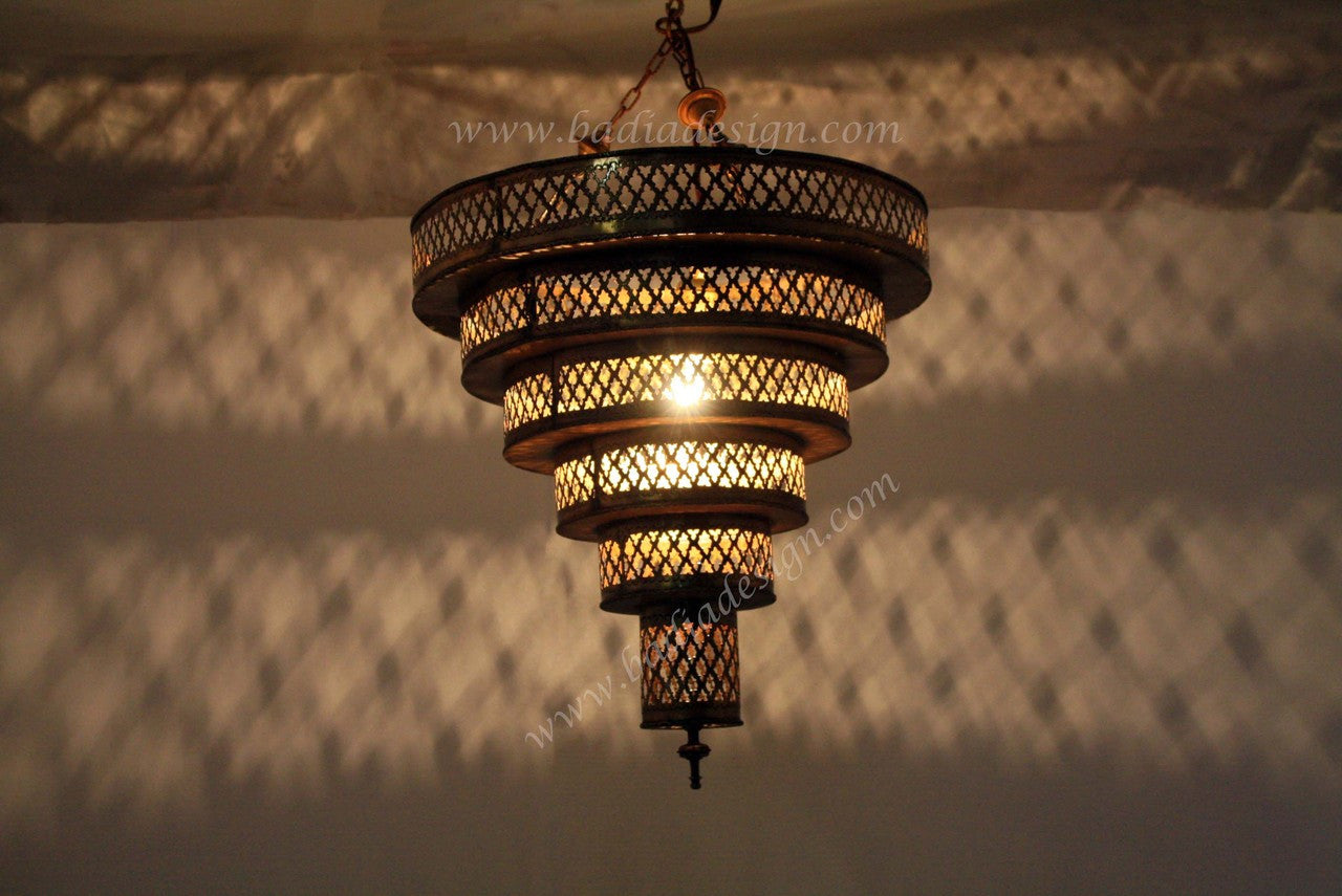 Wedding Cake Brass Chandelier