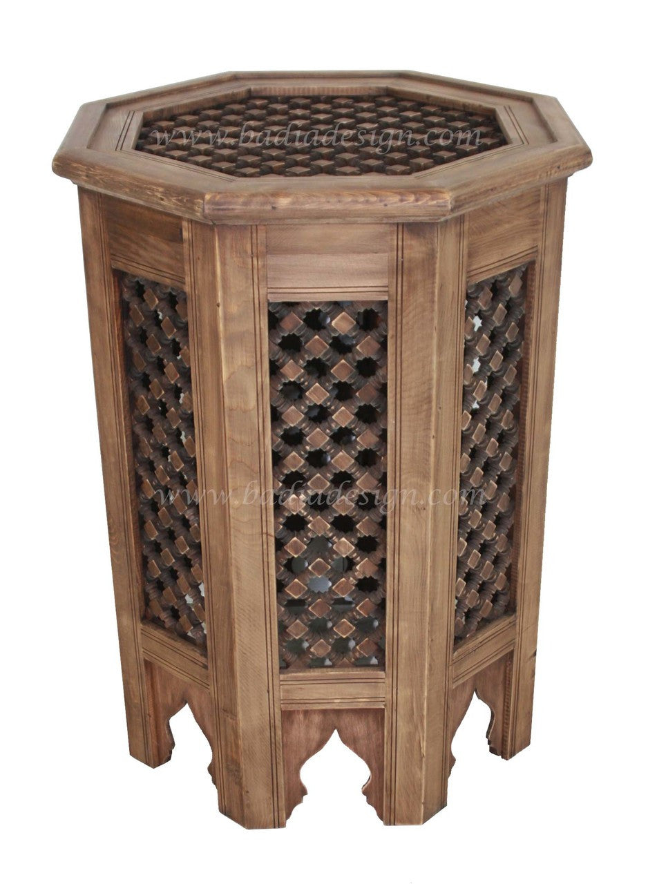 Hand Carved Moucharabieh Wooden Table
