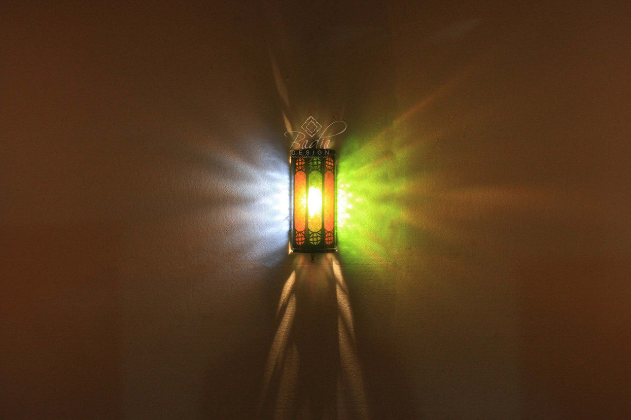 Multi-Color Glass Wall Sconce