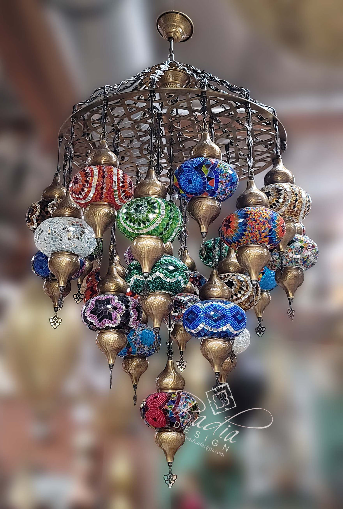 Multi-Color Glass Turkish Style Chandelier
