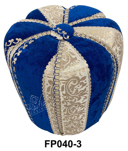 Multi-Color Fabric Moroccan Pouf
