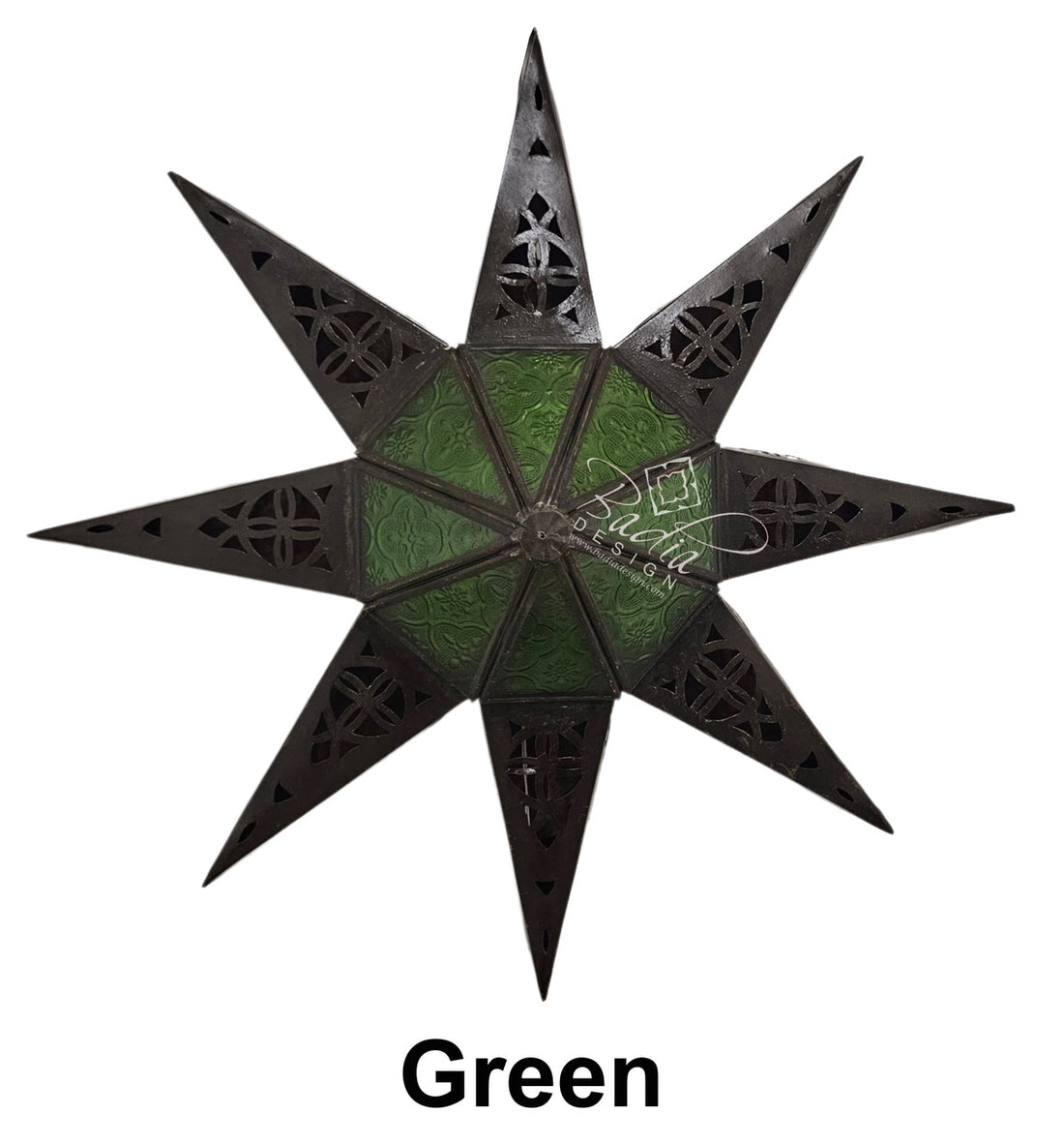 Multi-Color Glass Star Shaped Metal Wall Sconce