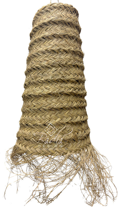 Tall Cone Shaped Raffia Lantern