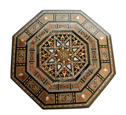 Octagonal Shaped Inlaid Wooden Jewelry Box