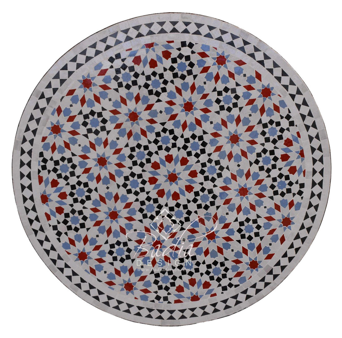 32" Moroccan Mosaic Tile Table Top