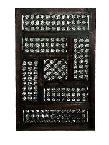 Stained Moroccan Moucharabieh Wood Panel