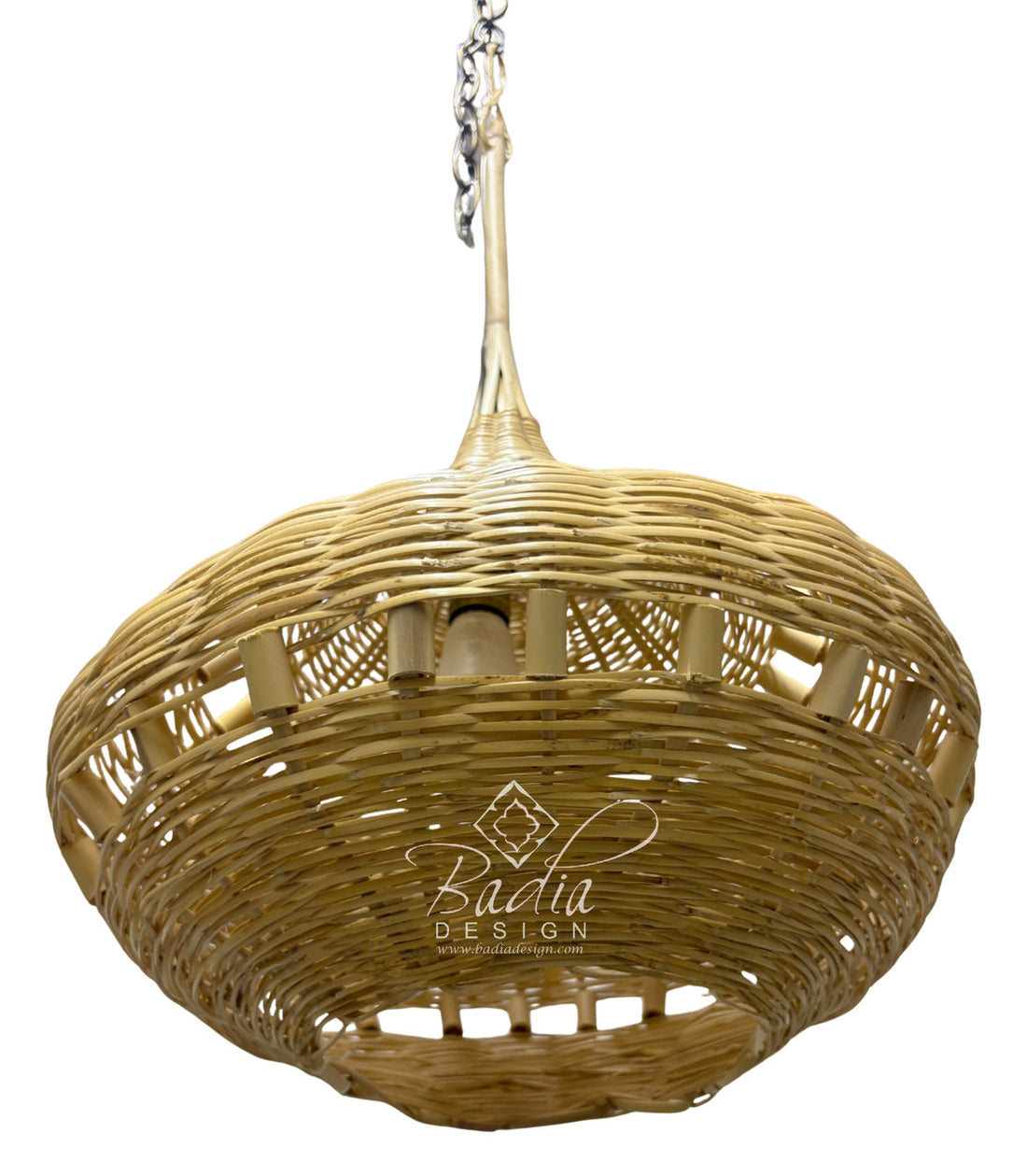 Handwoven Teardrop Shaped Raffia Lantern