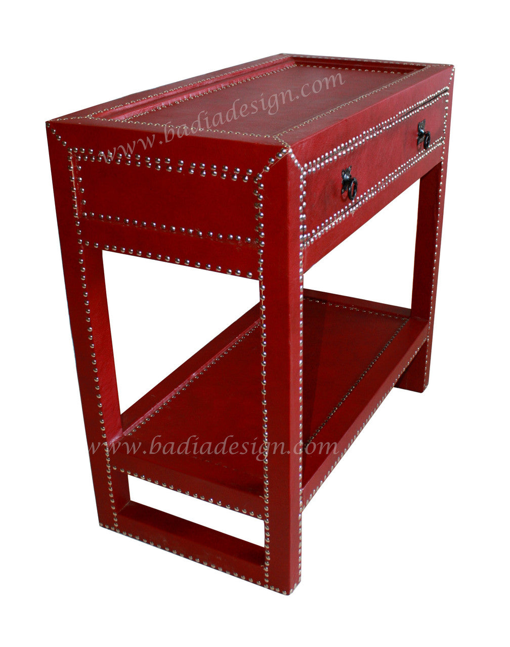 Moroccan Studded Premium Leather Cabinet