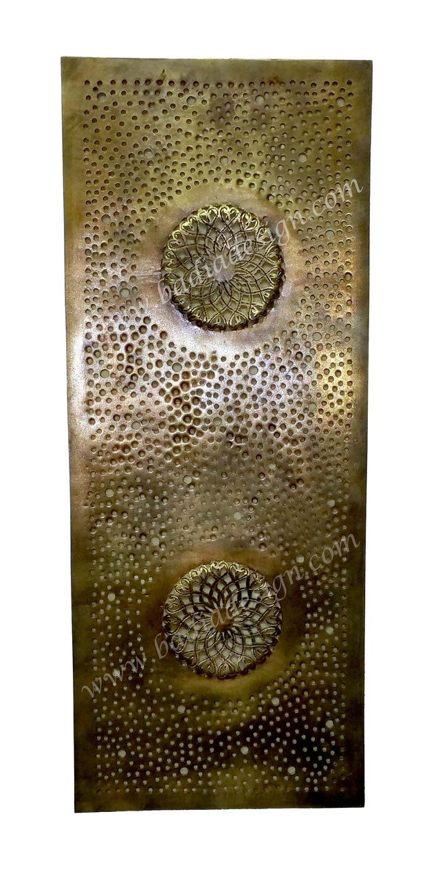 Rectangular Shaped Brass Wall Sconce with White Glass