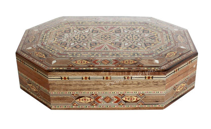Rectangular Shaped Inlaid Wooden Jewelry Box