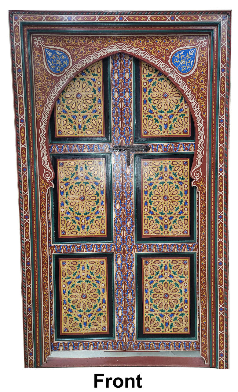 Multi-Color Hand Painted Wooden Door