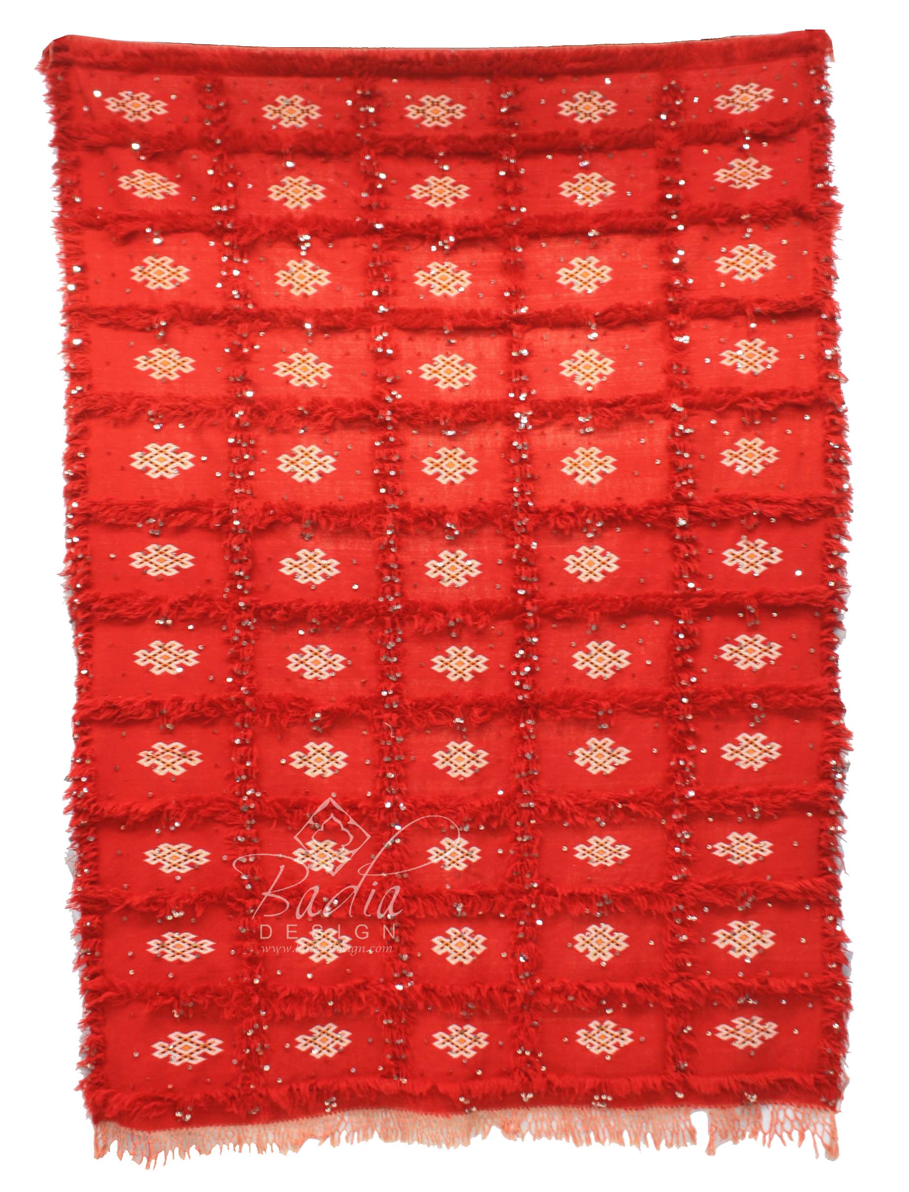 Red Moroccan Handmade Berber Rug