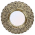 Round Moroccan Mirror with Metal and Bone Inlay
