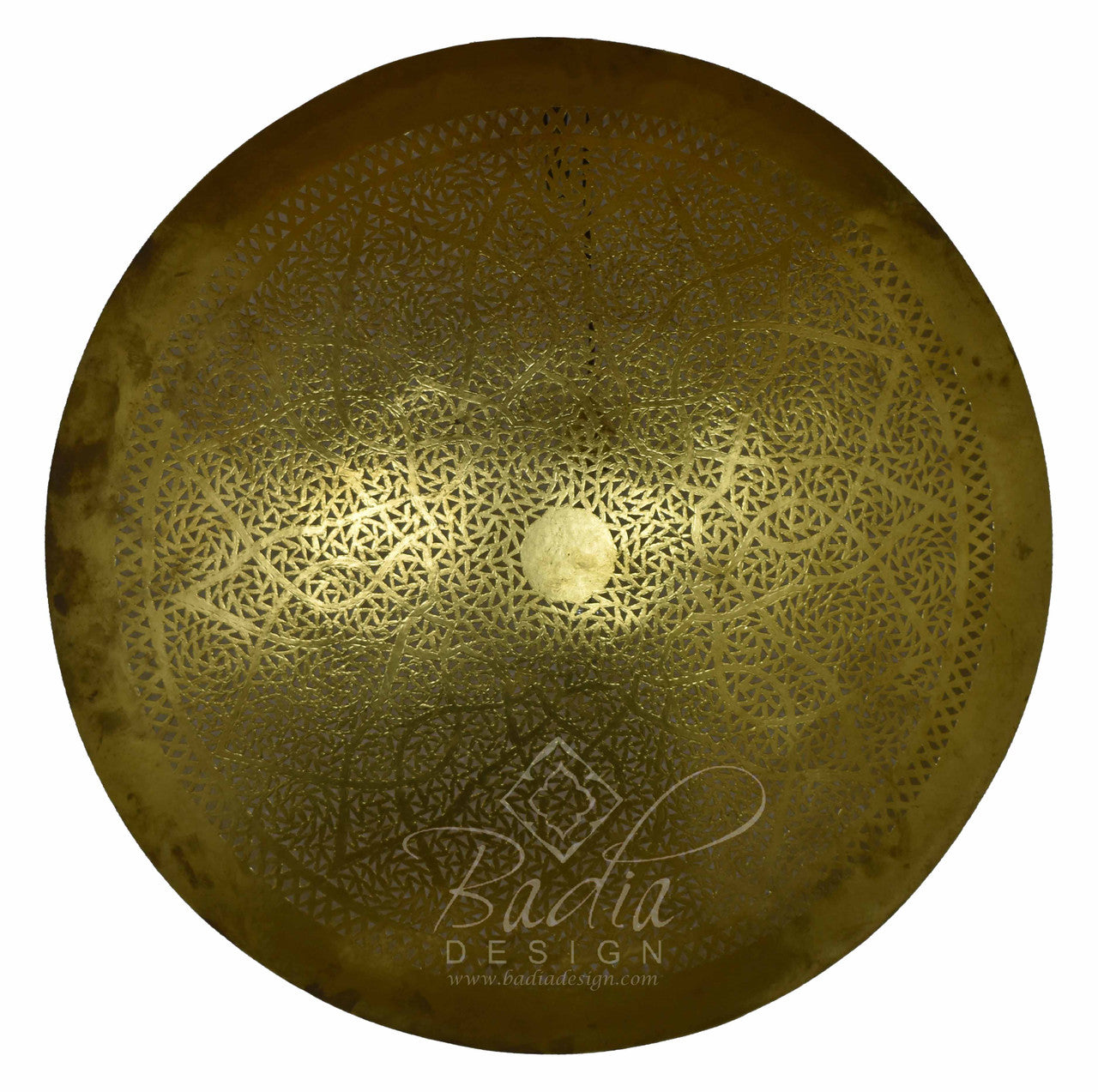 Round Brass Wall Sconce