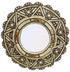 Handcrafted Moroccan Circular Mirror with Intricate Metal and Bone Detail