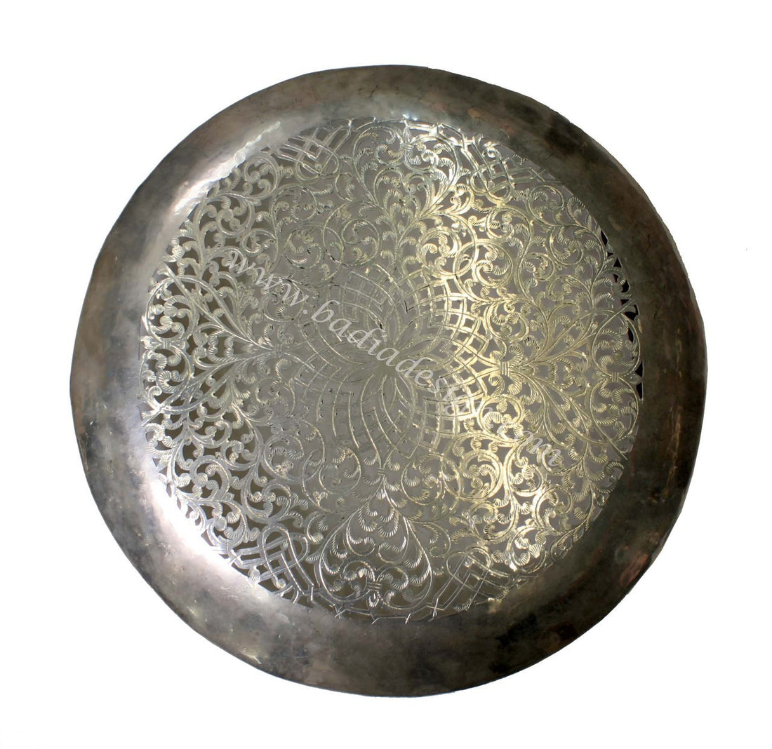 Round Silver Wall Sconce
