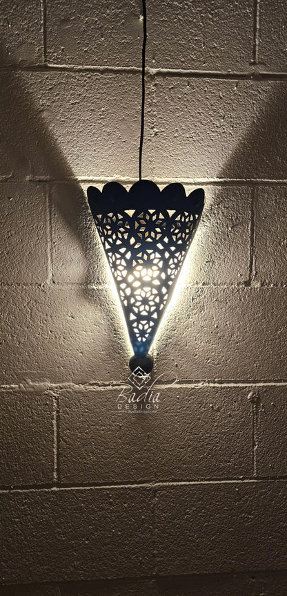 Rustic Cone Shaped Iron Wall Sconce