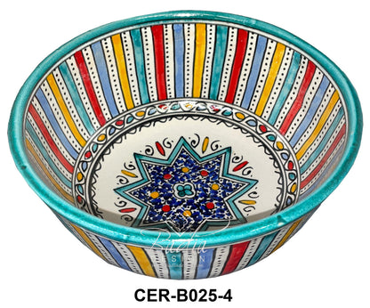 Multi-Color Hand Painted Ceramic Bowls
