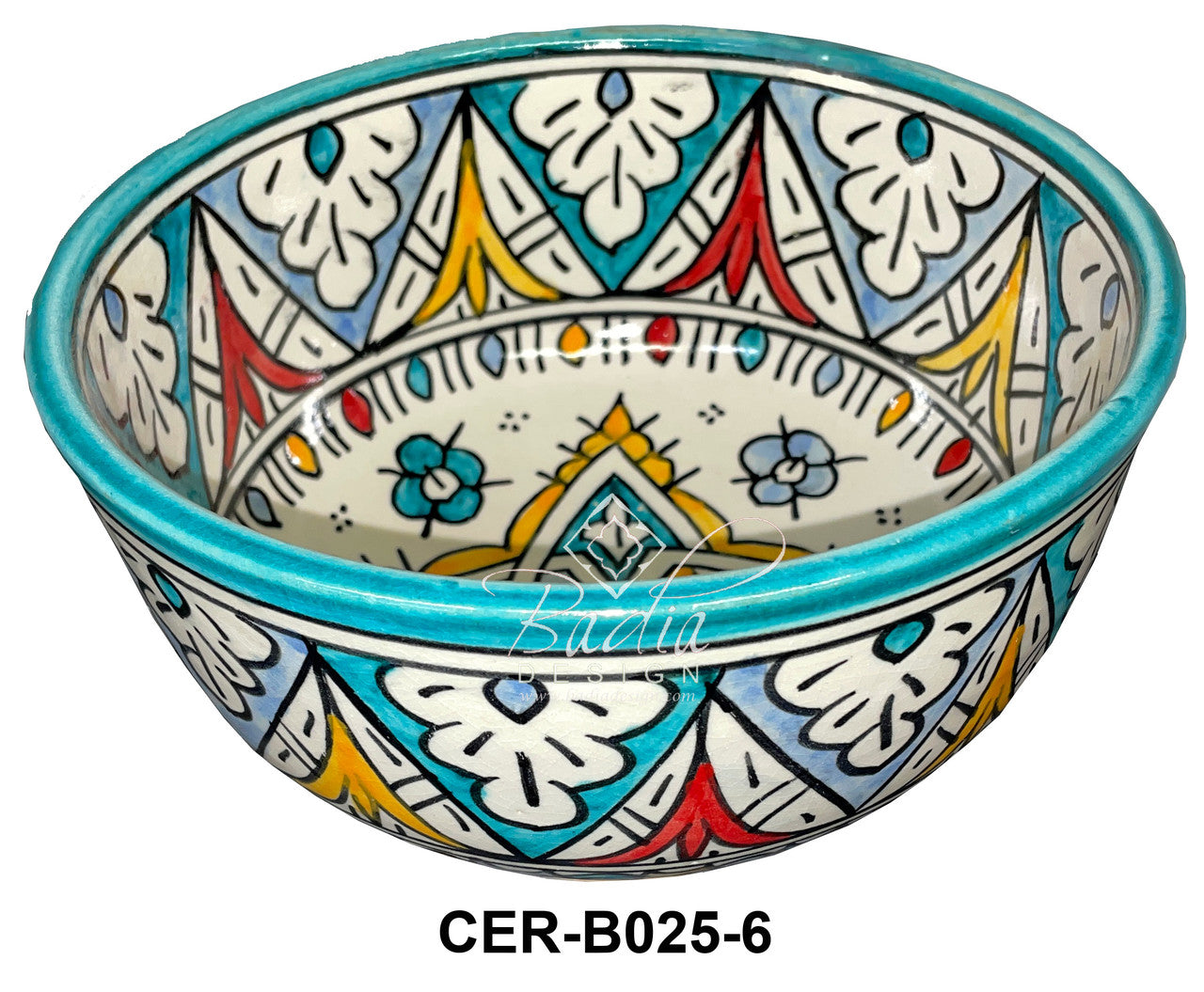 Multi-Color Hand Painted Ceramic Bowls