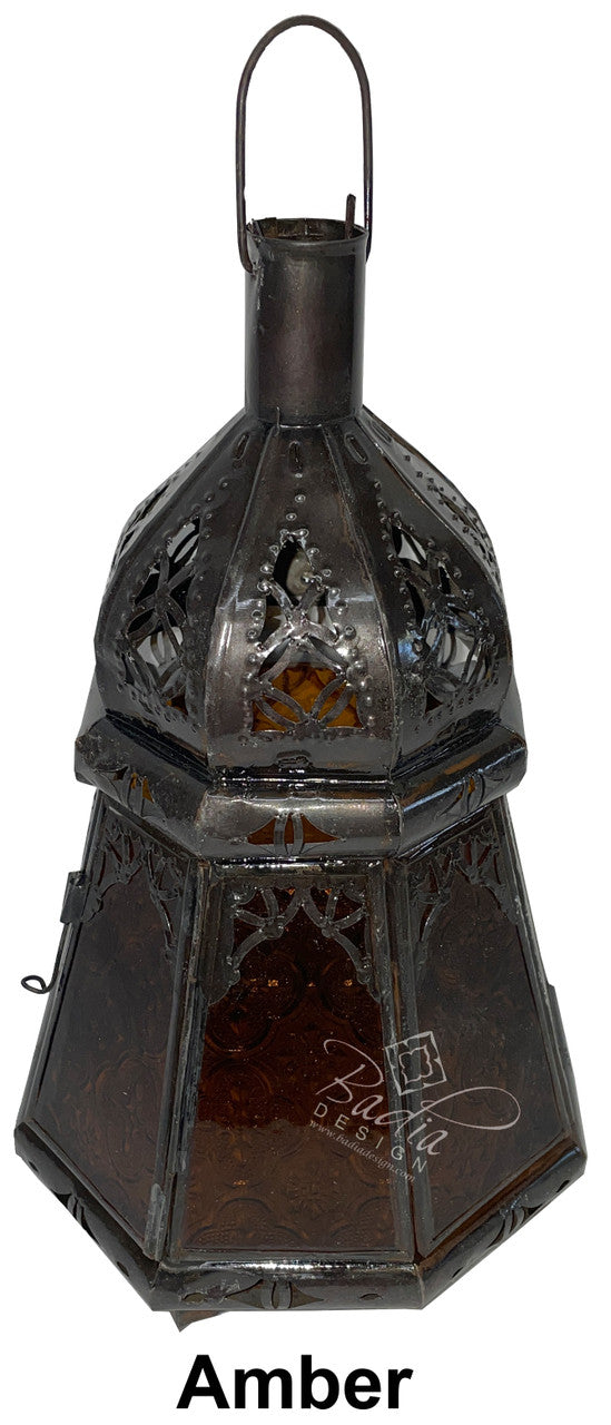 Small Hanging Multi-Color Glass Lanterns