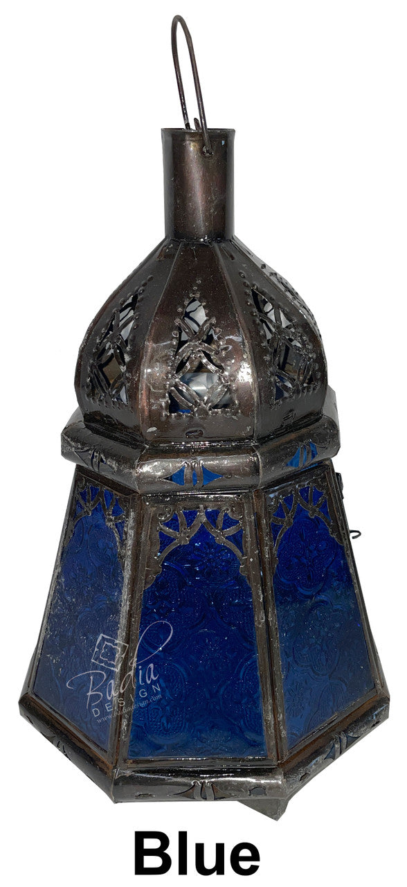 Small Hanging Multi-Color Glass Lanterns