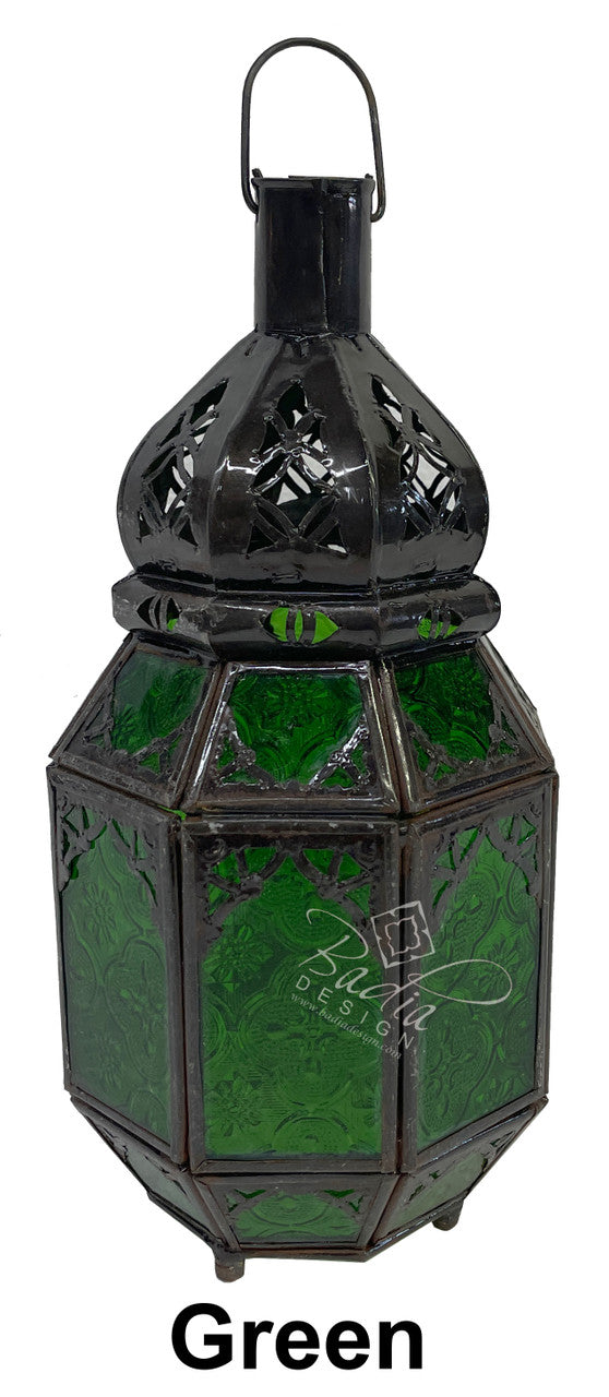 Hanging Multi-Color Glass Lanterns