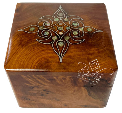 Thuya Jewelry Box with Inlay Mother of Pearl