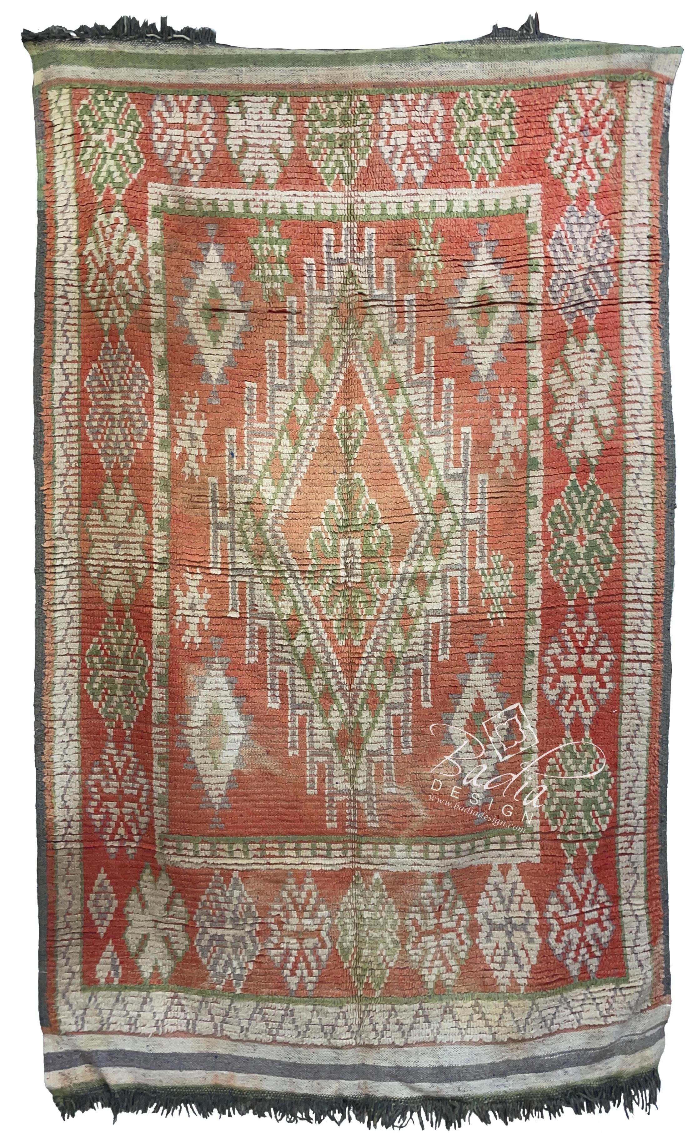 Vintage Multi-Color Moroccan Handmade Tribal Area Rug
