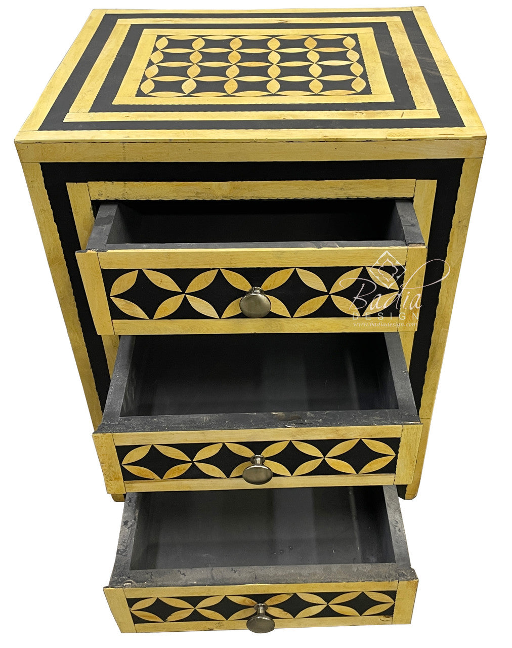 Bone Inlay Moroccan Nightstand