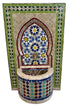 Small Moroccan Multi-Color Mosaic Tile Water Fountain