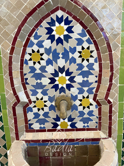 Small Multi-Color Mosaic Tile Water Fountain