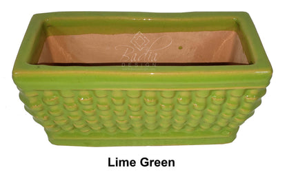 Rectangular Hand Painted Ceramic Planter
