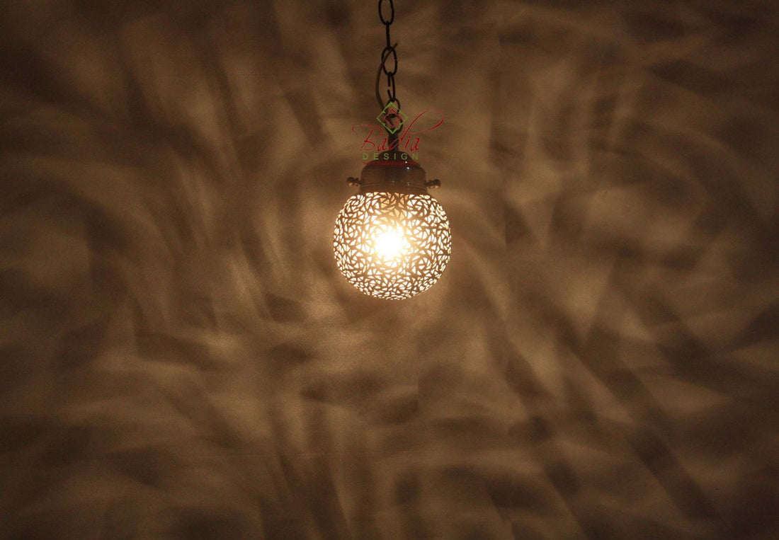 Round Silver Pendant Lamp